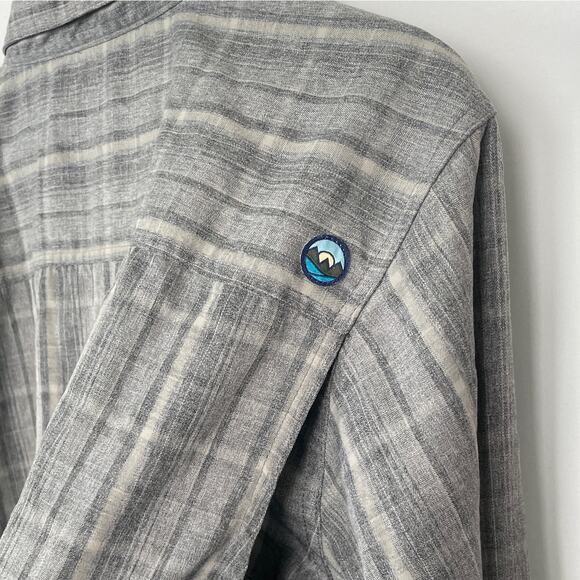 Mens Wrangler Outdoor Button Down Casual LongSleeve Gray Vents Quick Dry Size XL - Picture 5 of 9